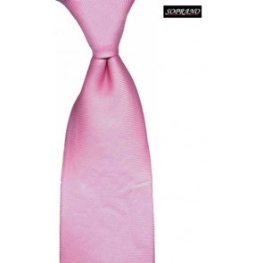 Printed Silk Baby Pink Twill Tie by Sax Design