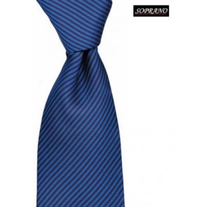 Woven Silk Royal Navy Stripes Tie by Sax Design