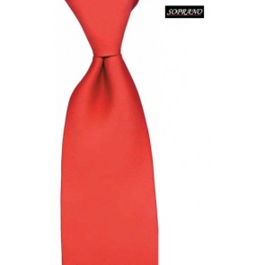 Printed Silk Red Twill Tie by Sax Design