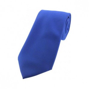 Royal Blue Horizontal Ribbed Silk Tie by Sax Design