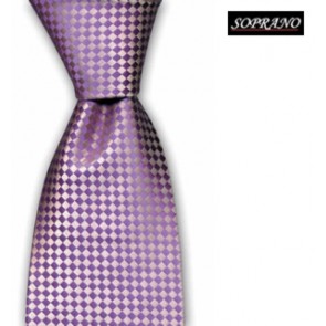 Lilac Tonal Diamond Silk Tie by Sax Design