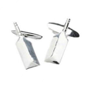 Silver Bat Chain Cufflinks by Onyx-Art London