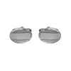 Sterling Silver Oval Barley Effect Cufflinks by Dalaco