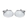 Sterling Silver Oval Striped Cufflinks by Dalaco