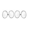 Sterling Silver Mother Of Pearl Double Chain Cufflinks by Dalaco