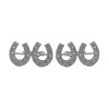 Sterling Silver Horse Shoe Double Chain Cufflinks by Dalaco