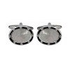 Oval Rivet Detailed Cufflinks by Dalaco