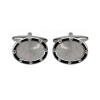 Oval Rivet Detailed Cufflinks by Dalaco