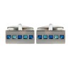 Blue Embedded Stone Cufflinks by Dalaco