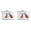 Red Wine Bottle And Glass Cufflinks by Dalaco