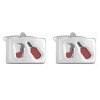 Red Wine Bottle And Glass Cufflinks by Dalaco