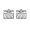 Brushed And Ribbed Effect Cufflinks by Dalaco