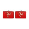 Isle Of Man Red Flag Cufflinks by Dalaco