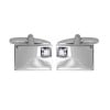 Clear Crystal Corner Cufflinks by Dalaco