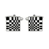 Black And White Abstract Chequered Cufflinks by Dalaco