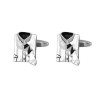 Smart Silver Shirt Cufflinks by Dalaco