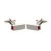 Red Cuboid Cufflinks by Dalaco