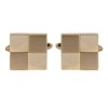 Square Quarters Gold Plate Cufflinks by Dalaco