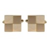 Square Quarters Gold Plate Cufflinks by Dalaco