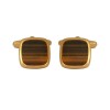 Square Tiger Eye Cufflinks by Dalaco