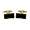 Rectangular Onyx Cufflinks by Dalaco