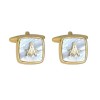 MOP Embossed Masonic G Cufflinks by Dalaco