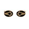 Oval Black Masonic Cufflinks by Dalaco