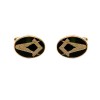 Oval Black Masonic Cufflinks by Dalaco