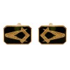 Octagonal Black Masonic Cufflinks by Dalaco
