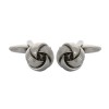 Silver Knotted Ribbed Cufflinks by Dalaco