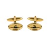 Rugby Ball Gold Look Cufflinks by Dalaco