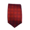 Ruby Tartan Woven Silk Tie by Denison Boston Ltd