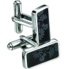 Stainless Steel Rectangle Black Pvd Cufflinks by Gecko