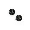 Black Gear Knob Cufflinks by Fine Enamels