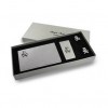 Skull & Crossbones Business Card Holder, Money clip & Cuffs Set by Onyx-Art London