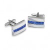 Blue Crystal Stripe Cufflinks by Onyx-Art London