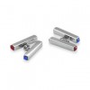 Dual Bar Red And Blue Crystal Cufflinks by Onyx-Art London