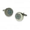 Sapphire With Swarovski Crystals Cufflinks by Onyx-Art London