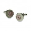 Light Rose Swarovski Crystals Cufflinks by Onyx-Art London