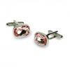 Rose Crystal Style Cufflinks by Onyx-Art London