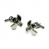 Clear Crystal Cufflinks by Onyx-Art London