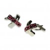 Rose Cross Crystal Cufflinks by Onyx-Art London