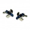 Sapphire Crystal Style Cufflinks by Onyx-Art London