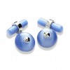 Lustrous Ocean Catseye Cufflinks by Onyx-Art London