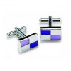 Lilac And Purple Quartered Cufflinks by Onyx-Art London