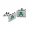 Ireland Irish Shamrock Shaped Cufflinks by Onyx-Art London