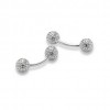 Golf Ball Barbell Cufflinks by Onyx-Art London