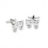 Theatrical Masks Cufflinks by Onyx-Art London