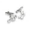 Treble Clef And Musical Notes Cufflinks by Onyx-Art London