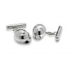 Silver Jockey Cap Cufflinks by Onyx-Art London